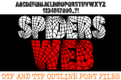 Spiders Web Font Spooky Halloween Spiderweb Web Typography Letters by Squeeb Creative