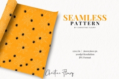 Orange Spiderweb and Spiders Pattern | Cute Halloween Paper Product Image 2