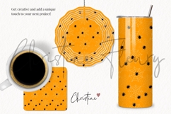 Orange Spiderweb and Spiders Pattern | Cute Halloween Paper Product Image 3