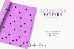 Purple Spiderweb and Spiders Pattern | Cute Halloween Paper Product Image 2