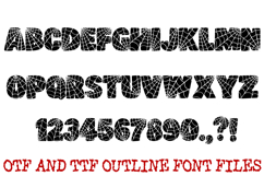 Spiderweb Bold Font Spooky Halloween Web Typography Letters Product Image 2