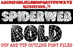 Spiderweb Bold Font Spooky Halloween Web Typography Lettering ABC by Squeeb Creative