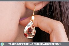 GorgeousSpiderweb Flowers Teardrop Earrings design.