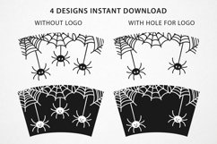 Halloween spiderweb cup 24 oz SVG, full wrap Halloween cup Product Image 3