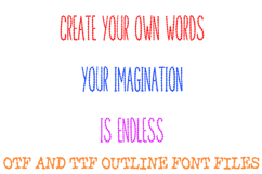 Spike Stitch Alphabet Lettering Font Thin ABC OTF Product Image 3