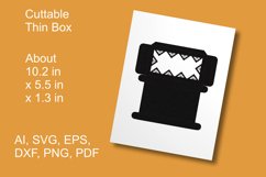 Spiky Border Window Thin Gift Box Paper Cut Template SVG