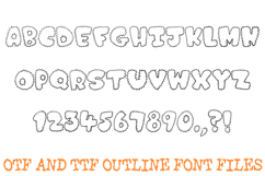 Spiky Outline Alphabet Lettering Font Punk Prickly ABC OTF Product Image 2