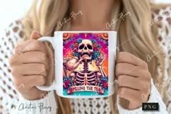 Spilling The Tea Tarot Card PNG | Funny Tarot Card Product Image 2