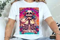 Spilling The Tea Tarot Card PNG | Funny Tarot Card Product Image 3