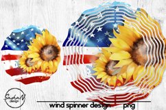 Patriotic wind spinner, Patriotic sunflower Product Image 1