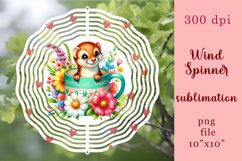 Watercolor marten Wind Spinner | summer Sublimation Spinner Product Image 1