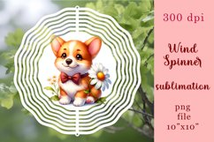 Watercolor Dog Wind Spinner | Sublimation Spinner Product Image 1