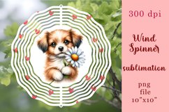 Watercolor Dog Wind Spinner | Sublimation Spinner Product Image 1