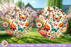 Butterfly Wind Spinner, 3D Spring Wind Spinner, Cracked Wall Product Image 1