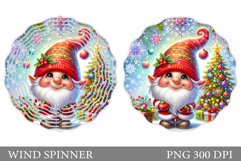 Christmas Gnome Wind Spinner. Christmas Wind Spinner Design Product Image 1