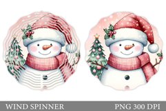 Cute Snowman Wind Spinner. Christmas Wind Spinner Design Product Image 1