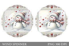 Cute Snowman Wind Spinner. Christmas Wind Spinner Design Product Image 1