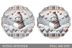 Cute Snowman Wind Spinner. Christmas Wind Spinner Design Product Image 1
