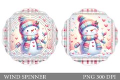 Cute Snowman Wind Spinner. Christmas Wind Spinner Design Product Image 1