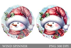 Cute Snowman Wind Spinner. Christmas Wind Spinner Design Product Image 1
