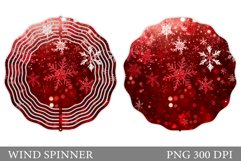 Snowflakes Wind Spinner Sublimation. Winter Wind Spinner Product Image 1