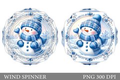 Cute Snowman Wind Spinner. Christmas Wind Spinner Design Product Image 1