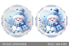 Cute Snowman Wind Spinner. Christmas Wind Spinner Design Product Image 1