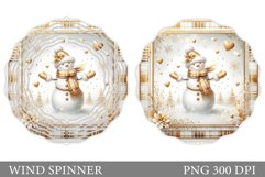 Cute Snowman Wind Spinner. Christmas Wind Spinner Design Product Image 1