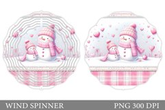 Cute Snowman Wind Spinner. Christmas Wind Spinner Design Product Image 1