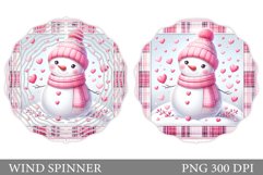 Cute Snowman Wind Spinner. Christmas Wind Spinner Design Product Image 1