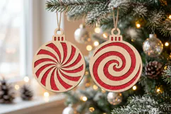 Spiral Christmas Bauble SVG Laser Cut File For Crafters Product Image 1