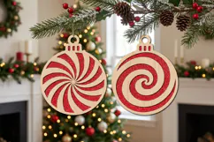 Spiral Christmas Bauble SVG Laser Cut File For Crafters Product Image 2