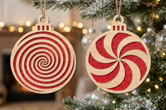 Spiral Christmas Bauble SVG Laser Cut File For Crafters Product Image 2