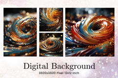 Spiral Abstract Background Digital Paper Wallpaper Wallart Product Image 1