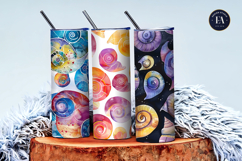 Spiral Snail Shells with Geometric Abstract Digital Papers Product Image 3