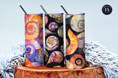 Spiral Snail Shells with Geometric Abstract Digital Papers Product Image 3