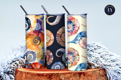 Spiral Snail Shells with Geometric Abstract Digital Papers Product Image 3