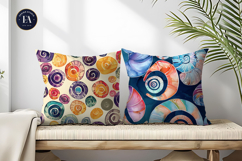 Spiral Snail Shells with Geometric Abstract Digital Papers Product Image 2