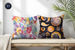 Spiral Snail Shells with Geometric Abstract Digital Papers Product Image 2