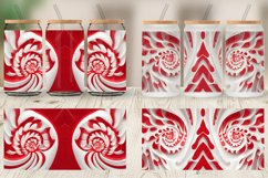 Spiral Texture Red White Glass Can Wraps Product Image 4