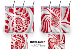 Spiral Texture Red White | Tumbler Sublimation Wrap Product Image 5