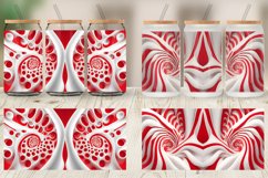 Spiral Texture Red White Glass Can Wraps Product Image 5