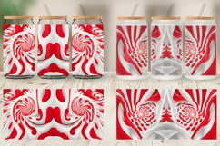Spiral Texture Red White Glass Can Wraps Product Image 6