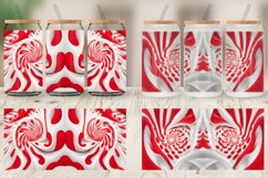 Spiral Texture Red White Glass Can Wraps Product Image 6