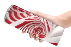 Spiral Texture Red White | Tumbler Sublimation Wrap Product Image 6