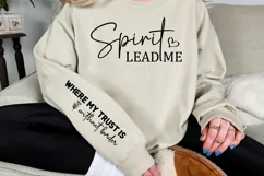 Spirit lead me Sleeve SVG, Inspirational Quote SVG Product Image 3