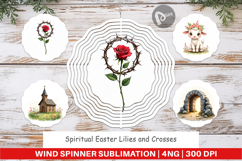Easter Lilies Crosses Wind Spinner Product Image 1