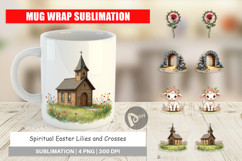 Easter Lilies Crosses Mug Wrap Product Image 1