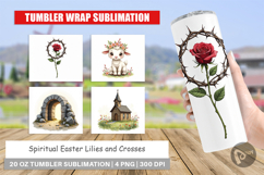 Easter Lilies Crosses Tumbler Product Image 1