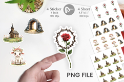 Easter Lilies Crosses Sticker Product Image 1